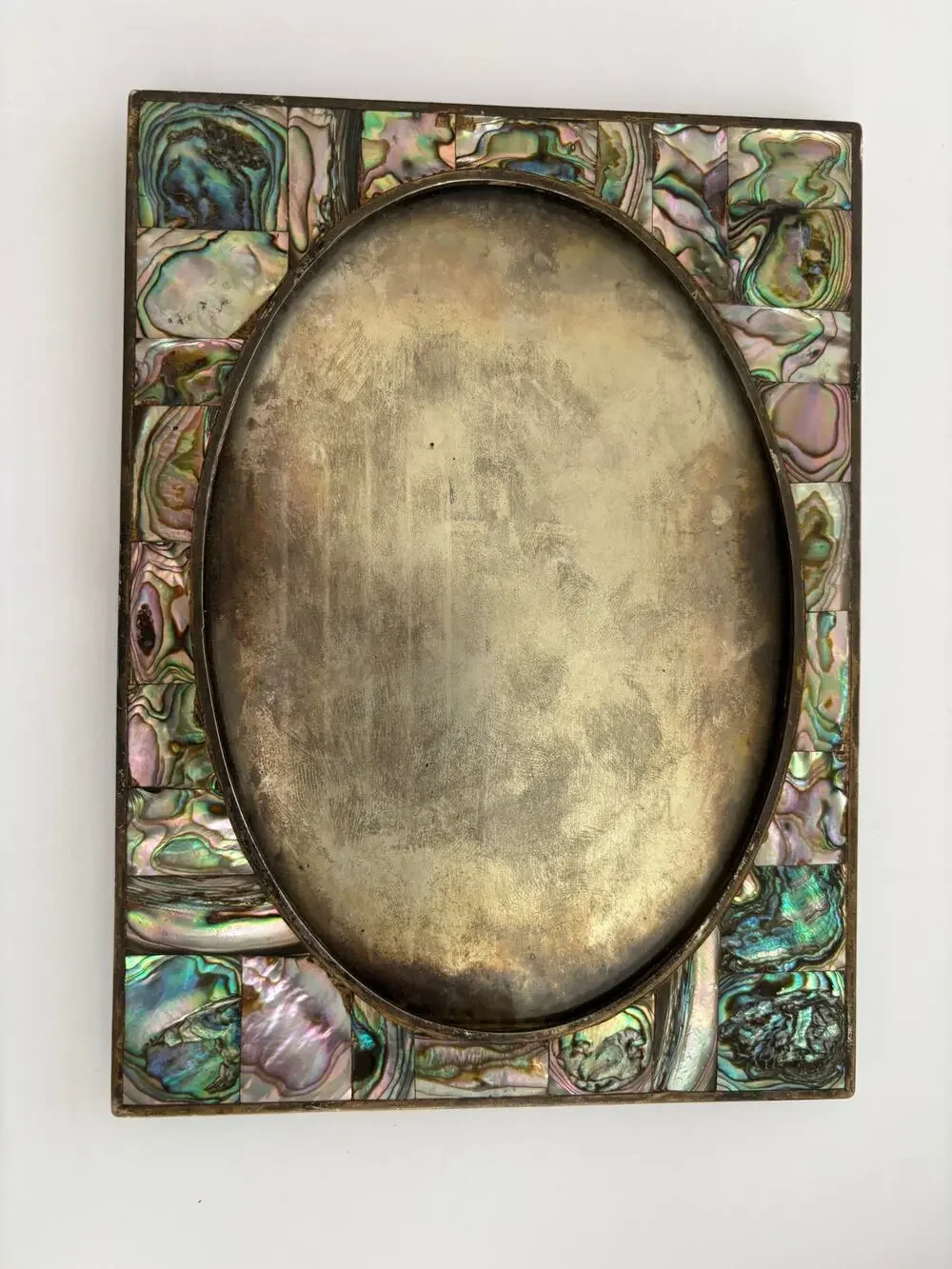 Vintage / Antique Abalone Shell Picture Frame Large 7